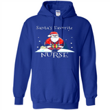 Funny Christmas Nurse Shirt, Santa_s Favorite Nurse - Hoodie