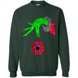 GRINCH HAND HOLDING DALLAS COWBOYS GLITTER CHRISTMAS PINGPONG