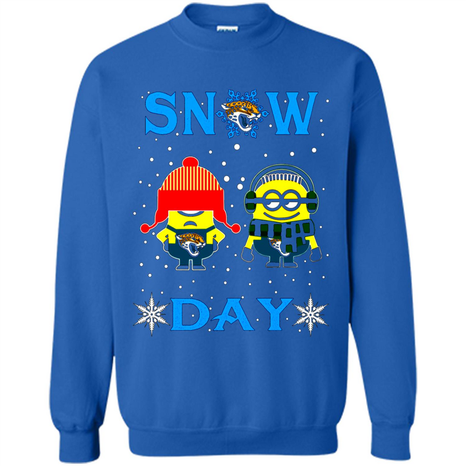 Snow Day Shirt For Jacksonville Jaguars Vs Minion Fans pingpong