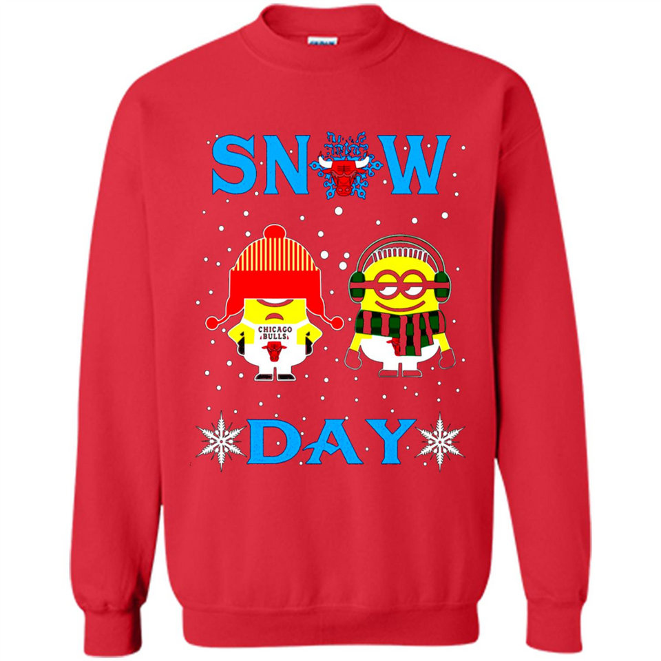 Snow Day Shirt For Chicago Bulls Vs Minion Fans pingpong