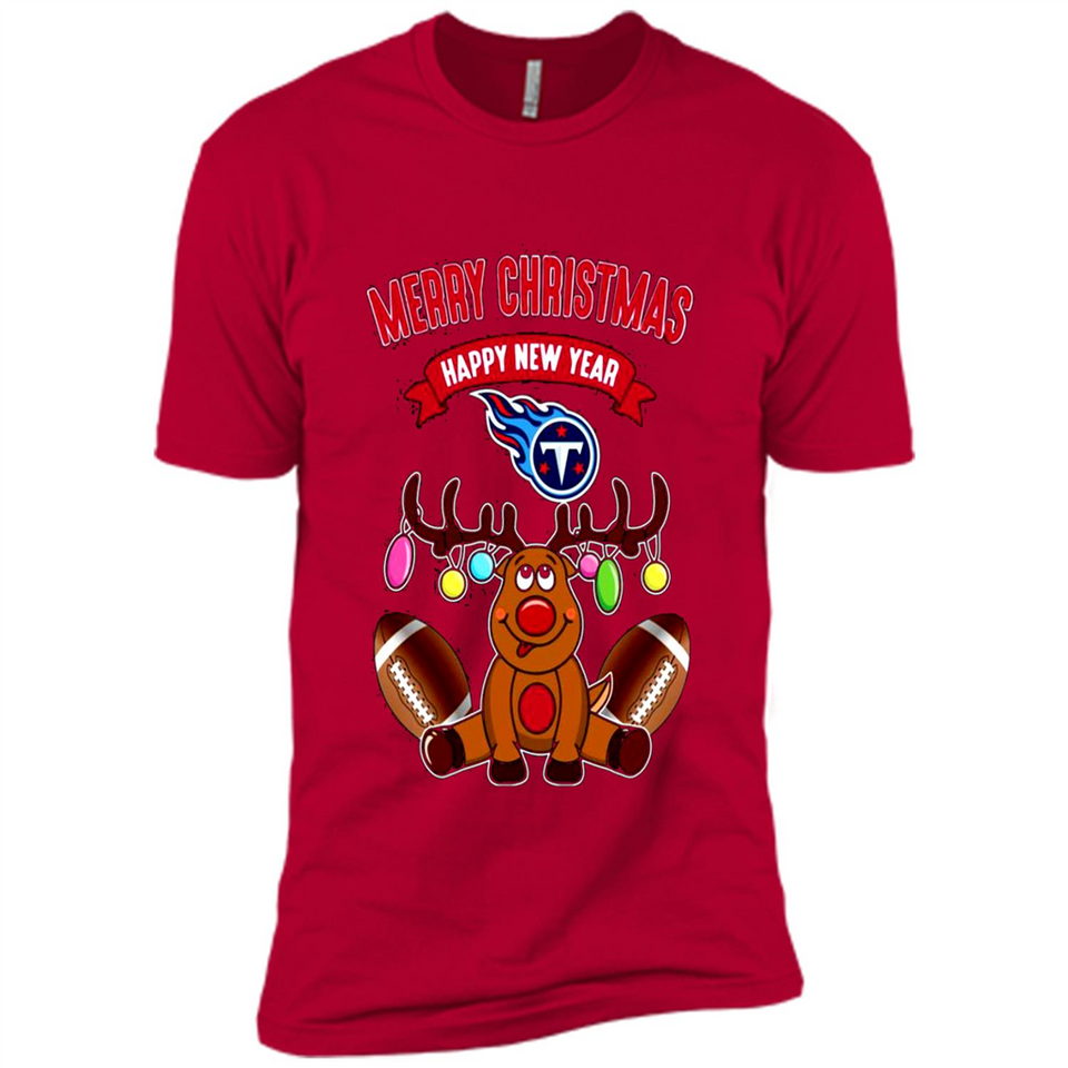 Tennessee Titans NFL Reindeer Funny Merry Christmas And Happy New Year