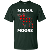 Nana Moose Funny Christmas Plaid Buffalo T-Shirt - Shirt