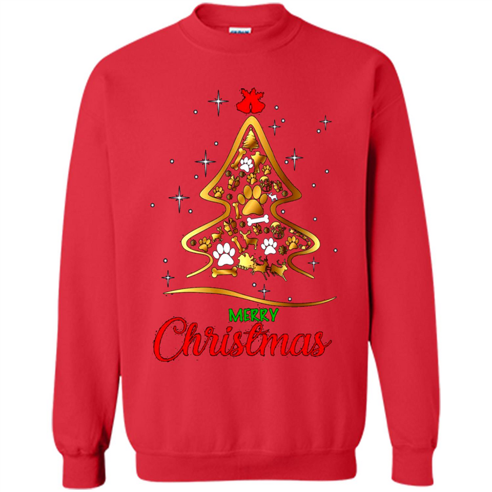 Merry Christmas Dogs Christmas Tree sweater PINGPONG