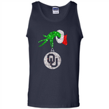 Amazing tee Oklahoma Sooners Glitter Grinch Monogram Ornament Christmas Gift - Tank Top