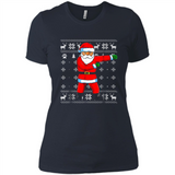 Flossing Santa Christmas Ugly Sweater Style Pajama Xmas Gift - Ladies' Boyfriend T-Shirt