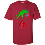 GRINCH HAND HOLDING ARIZONA DIAMONDBACKS GLITTER CHRISTMAS PINGPONG