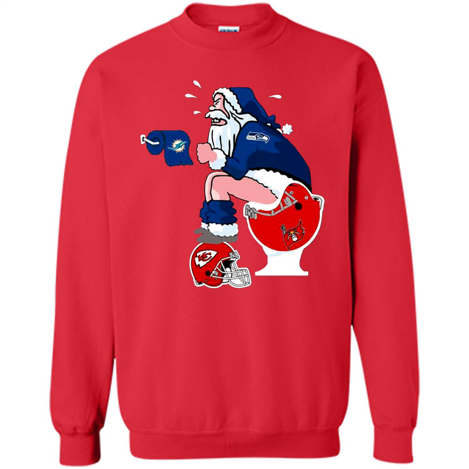 Seattle Seahawks Santa Claus Toilet