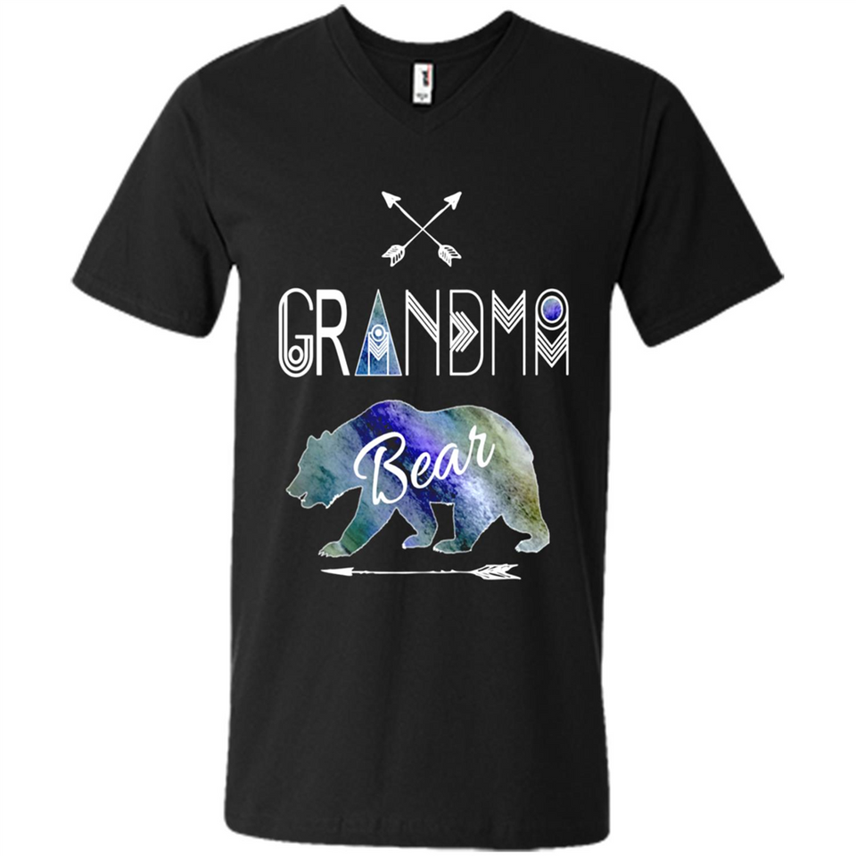 Grandma Bear Shirt Tribal Family Vacation & Camping Tee - Men's V-Neck