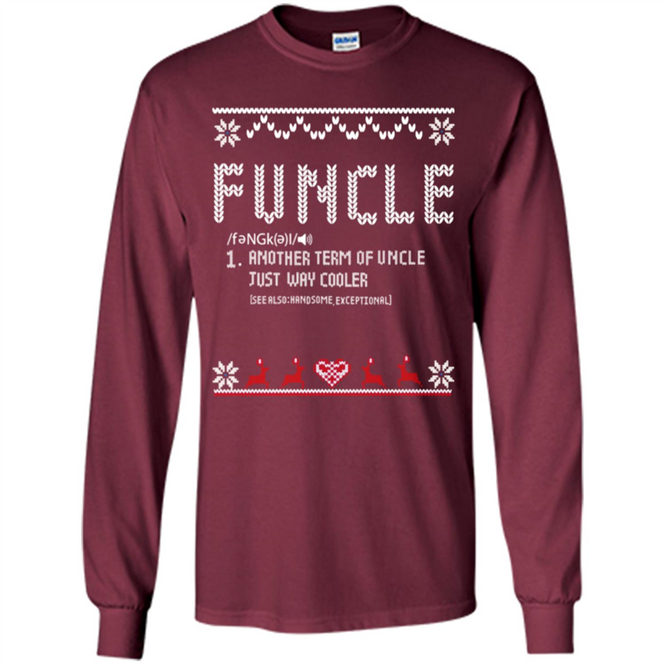 Mens Christmas Funcle Definition - Long Sleeve T-Shirt