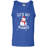 Let's Get Plowed Funny Christmas Snowman - Tank Top
