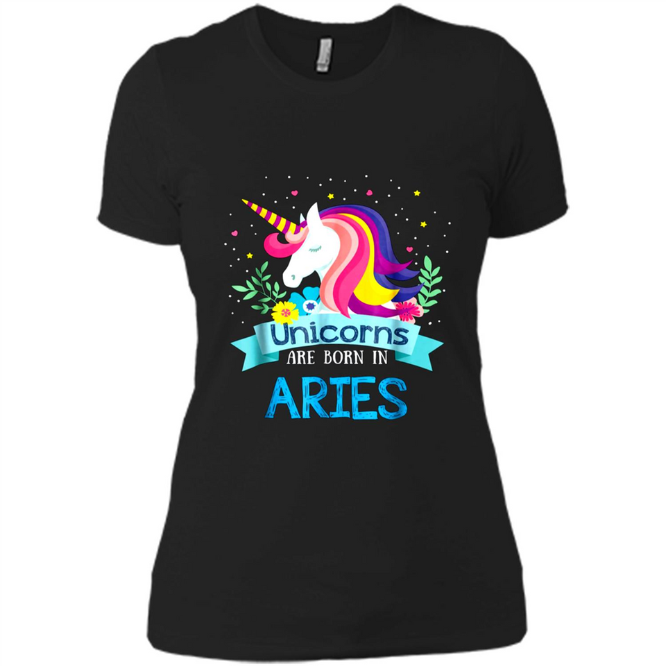 Unicorns are born in Aries Birthday Rainbow Gift Custom Ultra Cotton