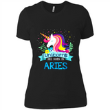 Unicorns are born in Aries Birthday Rainbow Gift Custom Ultra Cotton
