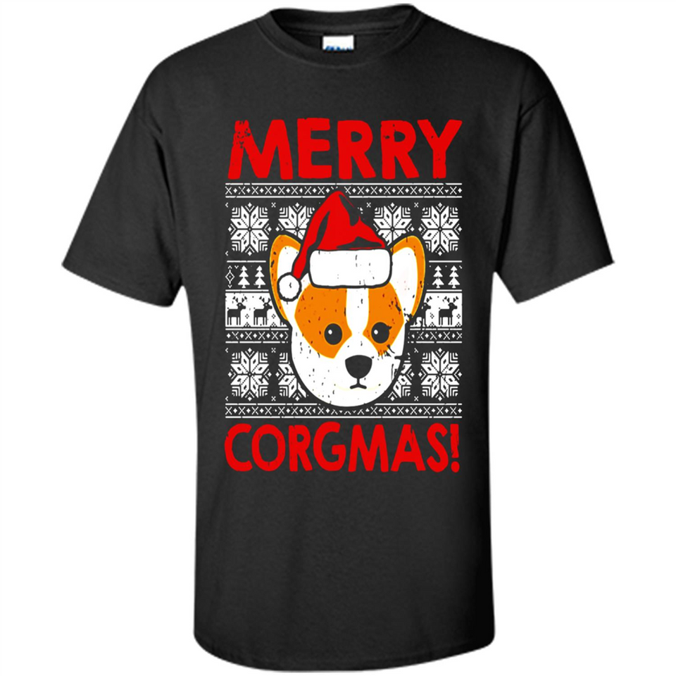 Funny Christmas Santa Corgi Dog Merry Corgmas - Shirt