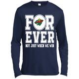 Minnesota Wild Forever For ever not just when we win - Canvas Long Sleeve T-Shirt
