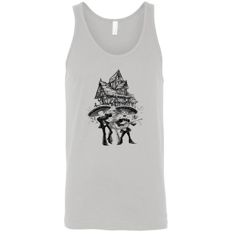 Mariachi Skeleton Shirt Dia De Los Muertos Tequila - Canvas Unisex Tank