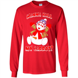 Snowman Wanna Kiss My Carrot Christmas - Long Sleeve T-Shirt