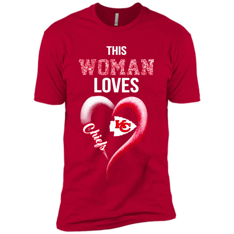 This Woman love Chiefs NFL football team - Premium Short Sleeve T-Shirt