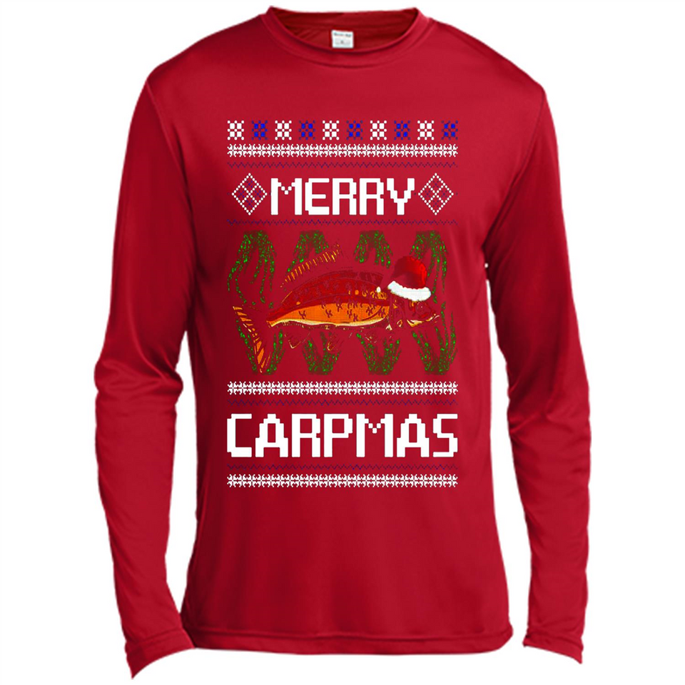 Santa Claus Carpmas Merry Carpmas Christmas Sweater PINGPONG - Canvas Long Sleeve T-Shirt