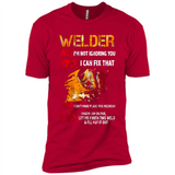 Know I'm on fire let me finish this weld shirt Sweatshirt - Premium Short Sleeve T-Shirt