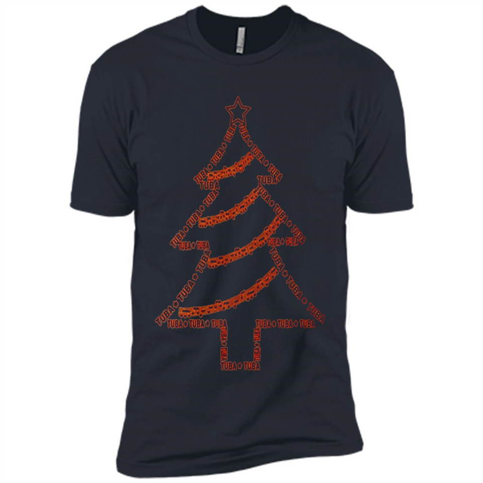 Tuba Text Christmas Tree Musical Instrument Holiday Shirt