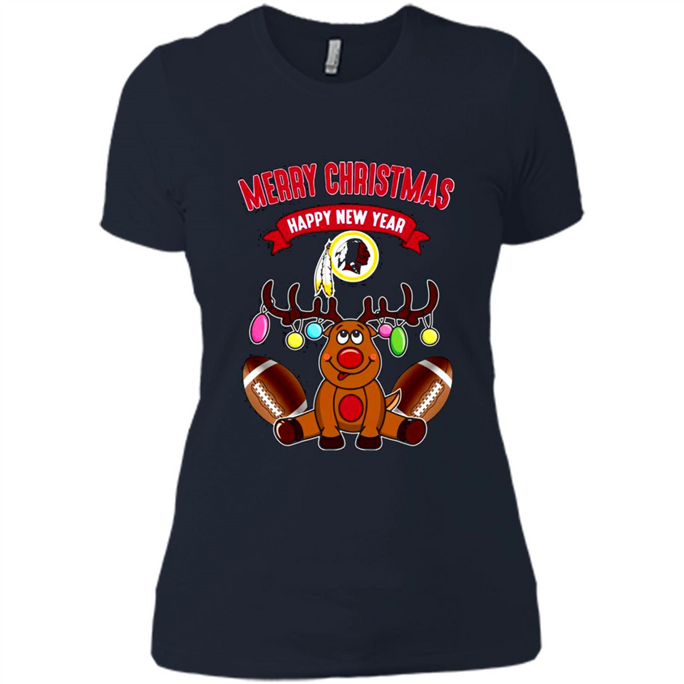 Washington Redskins NFL Reindeer Funny Merry Christmas And Happy New Year