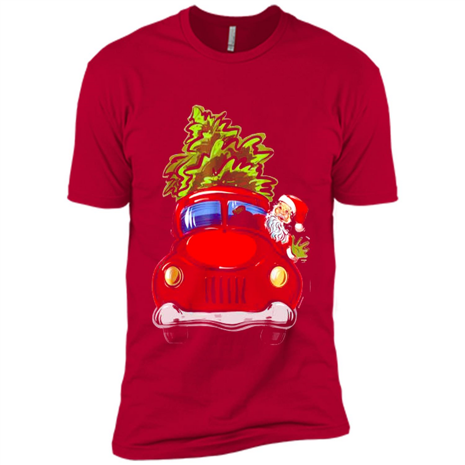 Vintage Santa red Truck Christmas Tree PINGPONG