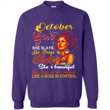 October Girl She Slays She Prays Beautiful Birthday PINGPONG