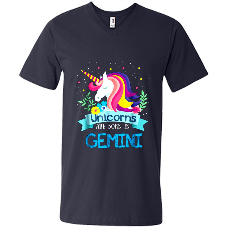 Unicorns are born in Gemini Birthday Rainbow Gift Custom Ultra Cotton