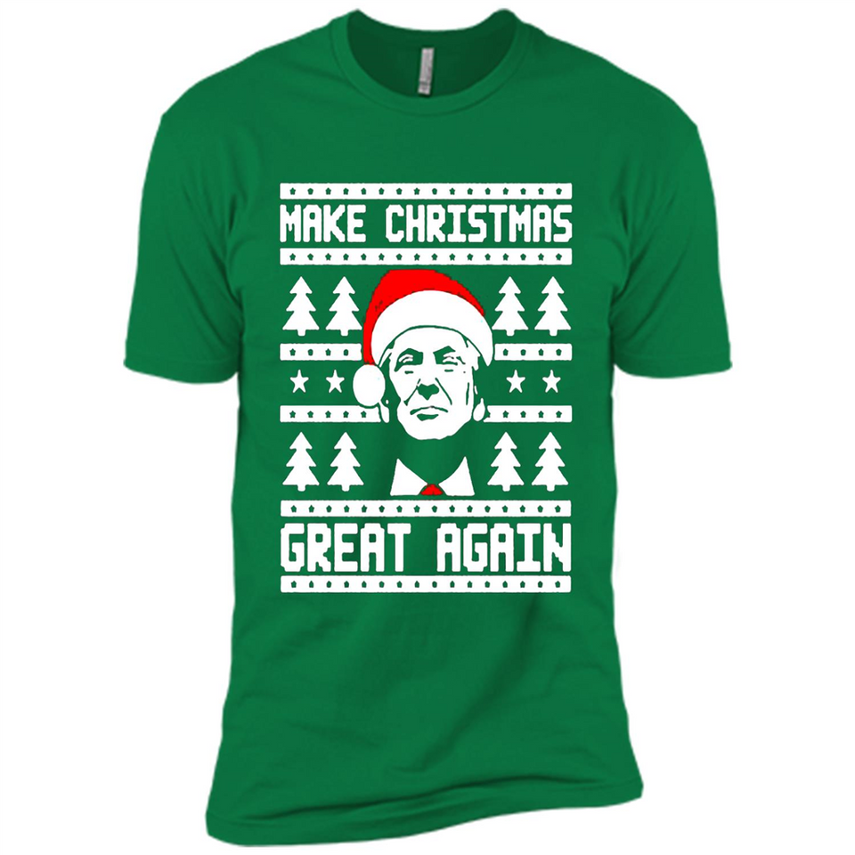 Fabulous Make Christmas Great Again Trump Ugly Christmas - Premium Short Sleeve T-Shirt