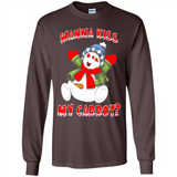 Snowman Wanna Kiss My Carrot Christmas - Long Sleeve T-Shirt