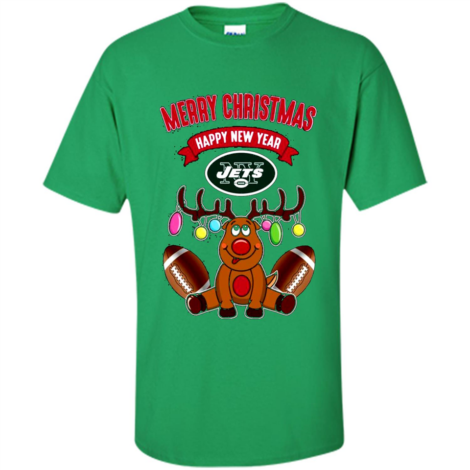 New York Jets NFL Reindeer Funny Merry Christmas And Happy New Year