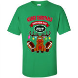 New York Jets NFL Reindeer Funny Merry Christmas And Happy New Year