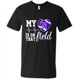 Northwestern Wildcats Football My Heart is on that Field - Men's V-Neck