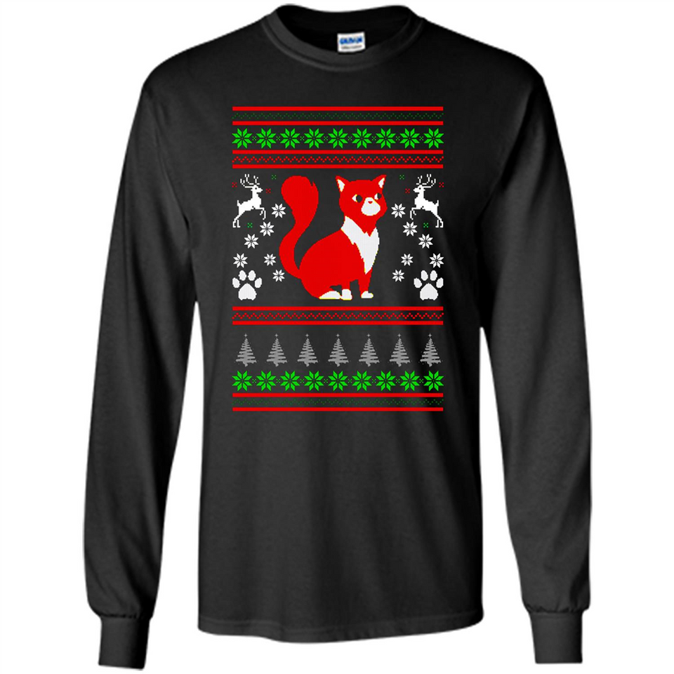 Christmas Ugly Sweater CUTE CATS UGLY CHRISTMAS SWEATERS - Long Sleeve T-Shirt