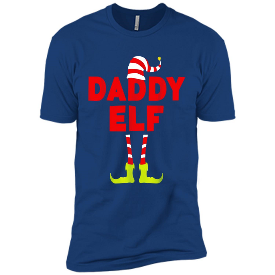 Mens Daddy Elf T-Shirt Funny Matching Christmas Costume - Premium Short Sleeve T-Shirt