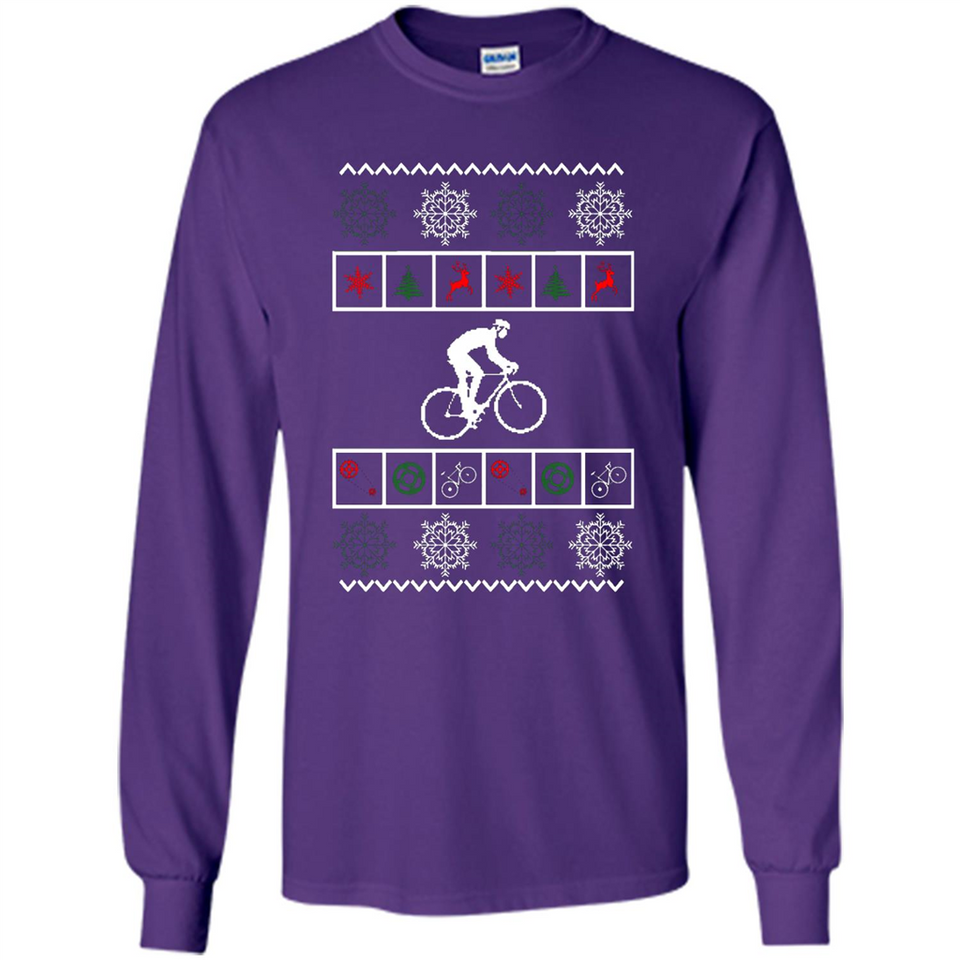 Christmas Ugly Sweater Best Cycling Ugly Christmas Sweater - Long Sleeve T-Shirt