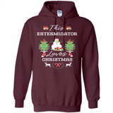 This Exterminator Loves Christmas Tree Shirt with Snowman
