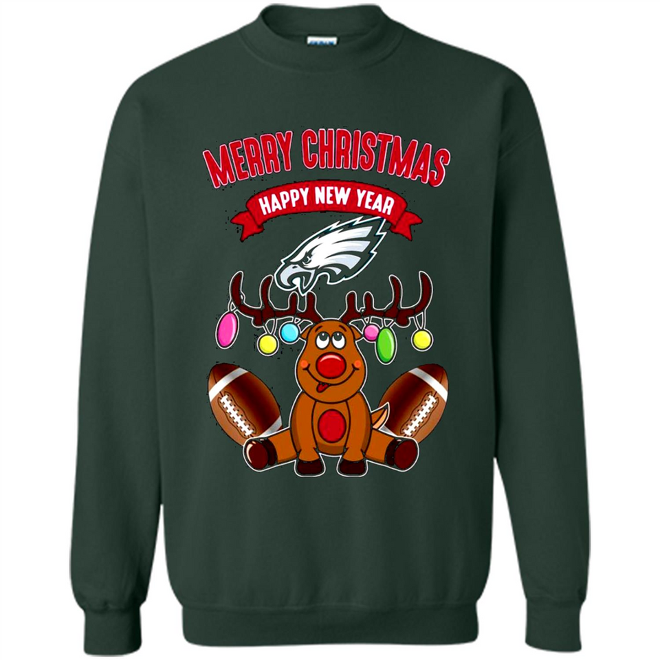 Philadelphia Eagles NFL Reindeer Funny Merry Christmas And Happy New Year