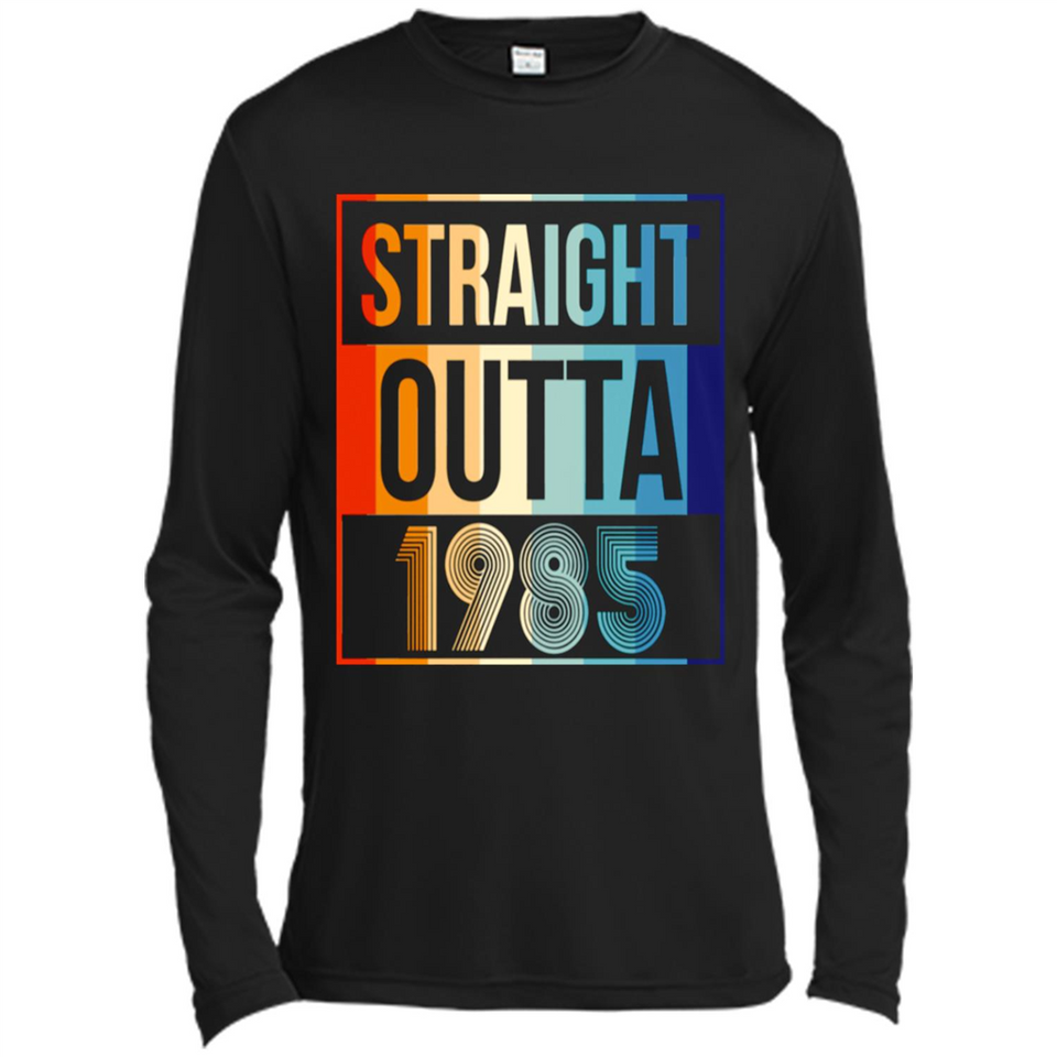Retro Straight Outta 1985 33 Years Old - Canvas Long Sleeve T-Shirt