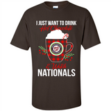 I Just Want To Drink Hot Chocolate & Watch Washington Nationals Ugly Christmas Sweater PINGPONG
