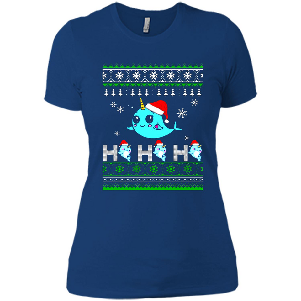 Narwhal christmas sweatshirt hoodie long PINGPONG - Ladies' Boyfriend T-Shirt