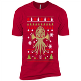 Octopus Ugly Sweater Christmas - Premium Short Sleeve T-Shirt