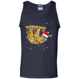 Christmas Lights Sloth Wearing Santa Hat Funny Xmas - Tank Top