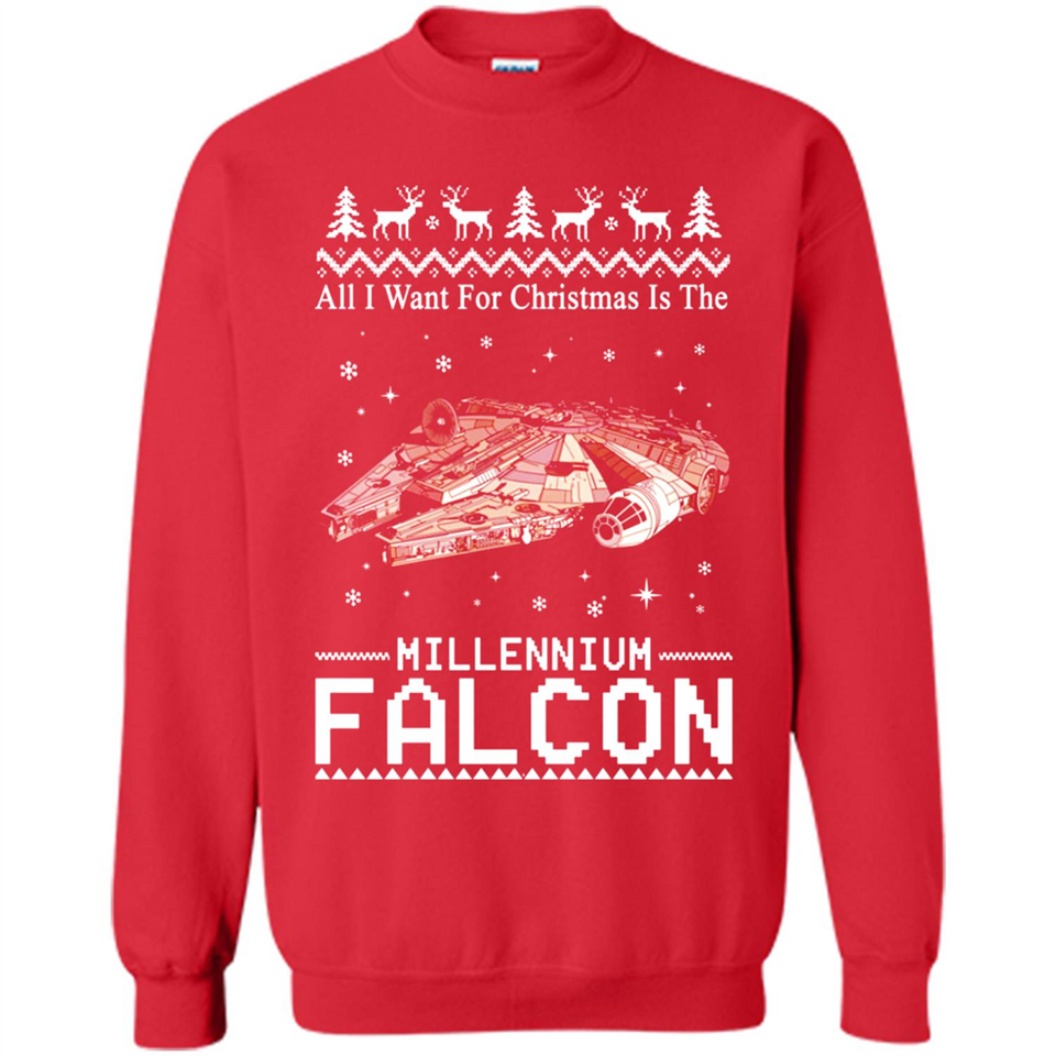 All I Want For Christmas Is The Millennium Falcon ugly PINGPONG