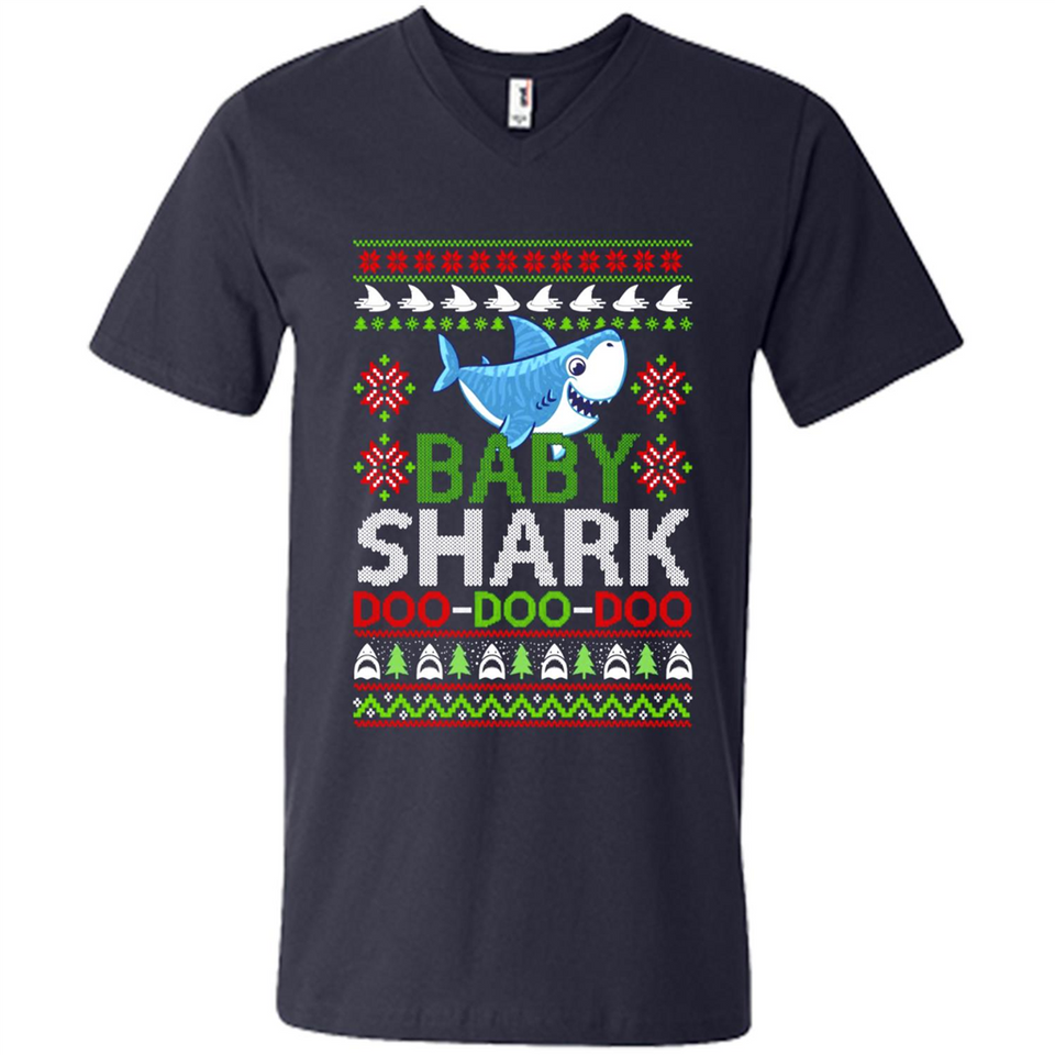 Baby shark Doo Doo Doo Christmas - Men's V-Neck