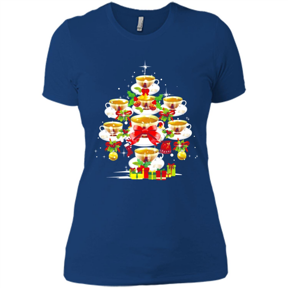 Tea Christmas Tree T-shirt Funny Tea Xmas Gift