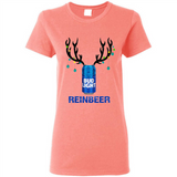 Bud Light Reinbeer Funny Beer Reindeer Christmas Sweatshirt - Ladies Short-Sleeve