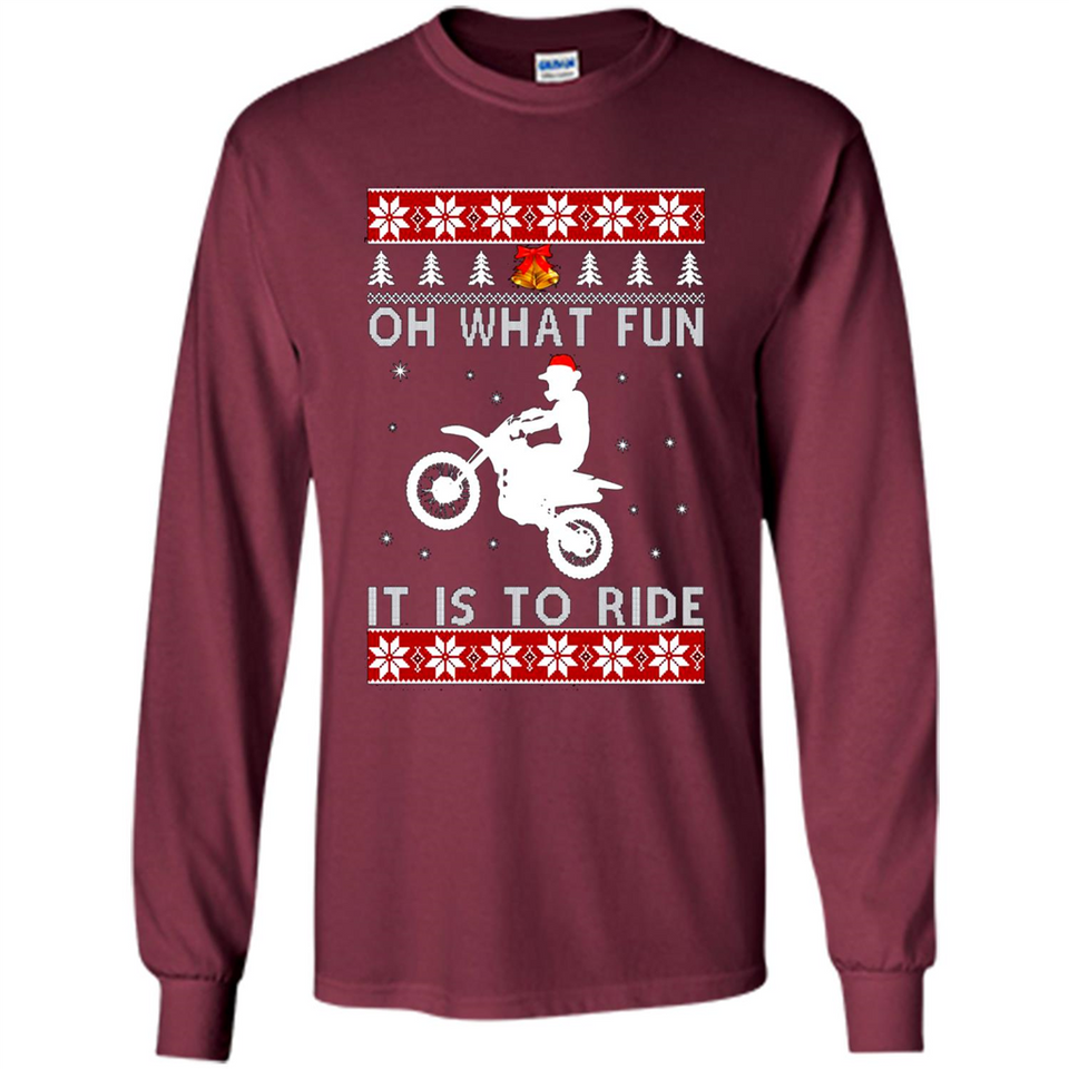 Motocross oh what fun it is to ride Christmas sweater PINGPONG