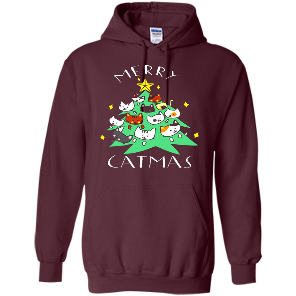 Merry Catmas Funny Cool Christmas Mug PINGPONG - Hoodie