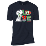 Snoopy loves NBA Boston Celtics - Premium Short Sleeve T-Shirt